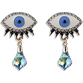 Evil Eye Earrings for Women, Eye Teardrop Earrings, Devil Eye Dangle Earring Hypoallergenic, Bohemian Eyes Drop Earring, Cute Eye earrings Studs, Teardrop Eye Jewelry
