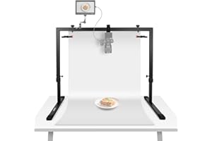 NEEWER Overhead Camera Mount Rig for Top Down Shots, Heavy Duty Steel Tabletop Mount Stand Multi Device Platform for Flat Lay Photography Lighting Cooking Drawing Crafts, For Desks≥3.3'/1m Long, ST100