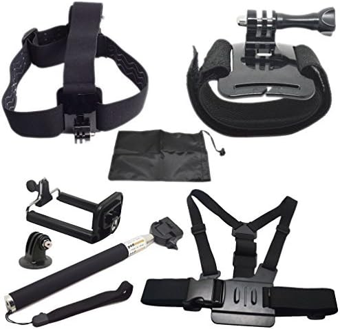 Accessoriess for Gopro Selfie Stick Monopod Adapter with Chest Head Hand Mount Strap for Hero 4/3+/3/2/1