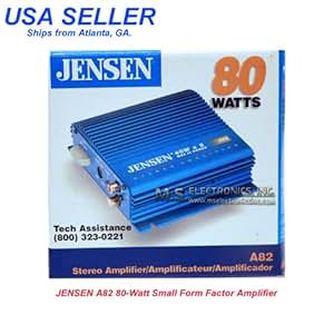 Amazon.com: JENSEN A82 STEREO 2 CHANNEL 80 WATTS POWER AMPLIFIER: Car