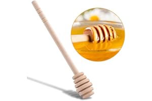 Honey Dipper, 50Pcs/Set Mini Wooden Honey Dipper Sticks Server for Honey Jar Dispensing Collecting Stirring Rod Stick Wedding