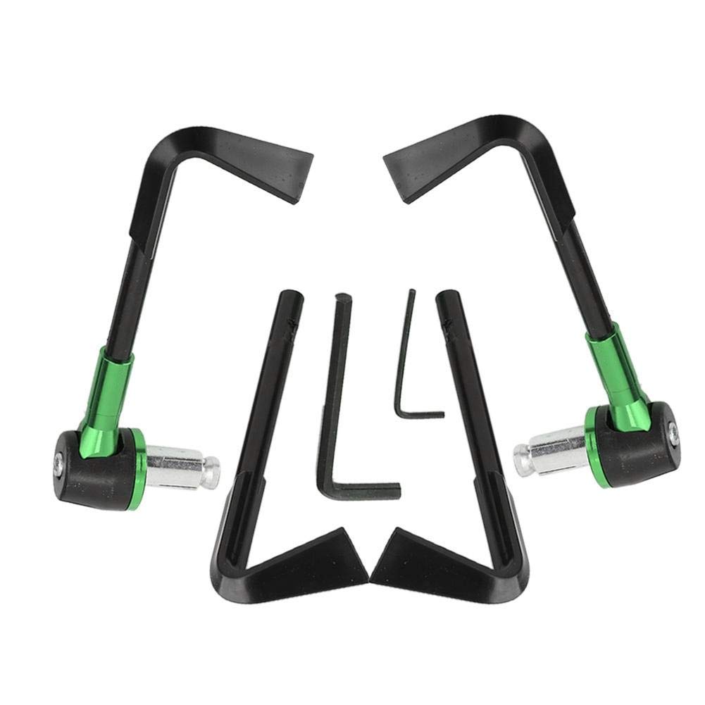 KIMISS Universal CNC Motorbike Handgrip Guard Brake Levers Protect Guard Motorcycle Protector Handlebar 22MM(Green)