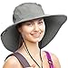 Solaris Wide Brim Sun Hat for Women, UPF 50+ UV Protection Outdoor Packable Sun Hat for Gardening, Gray