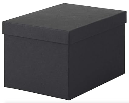 Ikea Tjena 2 Pack Black Foldable Storage Box With Lid Office