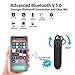 Bluetooth Headset, Handsfree Earphone Binaural Stereo Wireless in-Ear Headphones with 24-Hr Playing Time, Car Bluetooth V5.0 Earpiece with Noise Cancelling Mic. for iPhone iPad Samsung Android