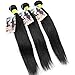 Hot Hair® Silky Straight Mixed Of 16inch 18inch 20inch Natural Black Color Virgin Brazilian Straight Human Hair
