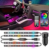 auto led innenbeleuchtung DC5V USB Anschluss Autoladegerät Lichtleiste 5050LED i
