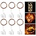 leorx 6 Pack Waterproof Fairy String Light with 20 Micro LED 2M Candle Copper Wire Light,Warm White