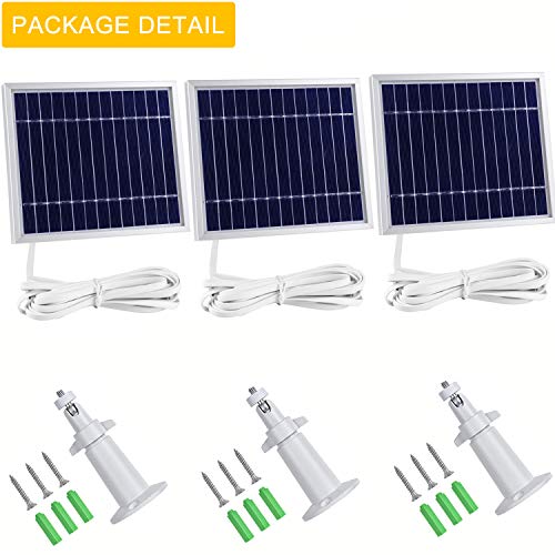 iTODOS 3 Pack Solar Panels Work for Arlo Pro 2 Camera, 11.8Feet Power
