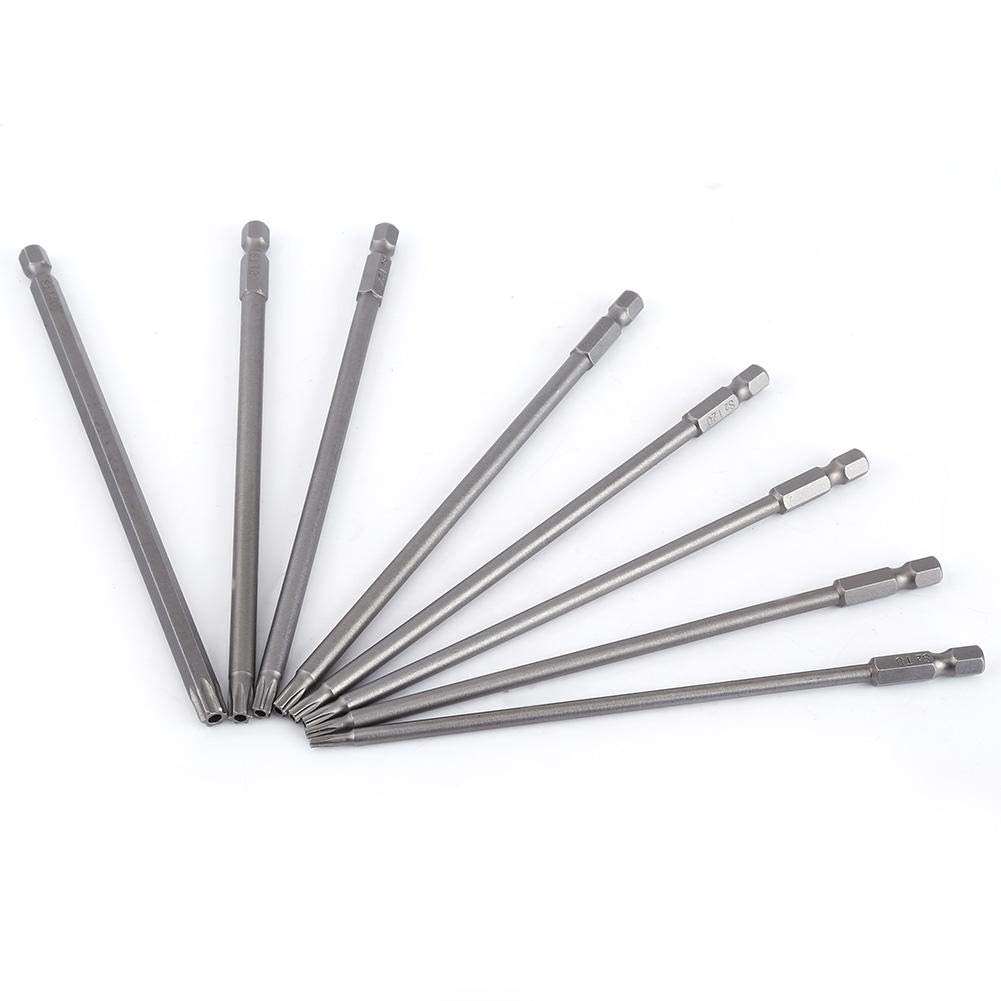 Screwdriver Set, S2 Steel Star Head Magnetic Bits, for Manual/Electric Screwdriver Tools, 150mm 8-Piece Tool Kit