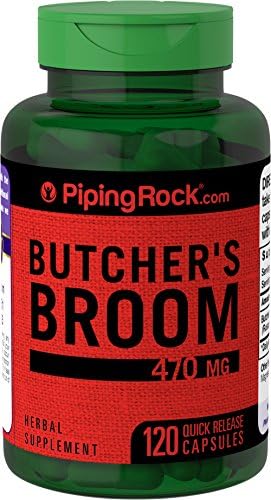 Piping Rock Butcher's Broom 470 mg 120 Quick Release Capsules Herbal Supplement