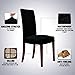 CHUNYI Jacquard Polyester Spandex Small Checks Dining Chair Covers Solid Slipcovers (2Piece, Black)