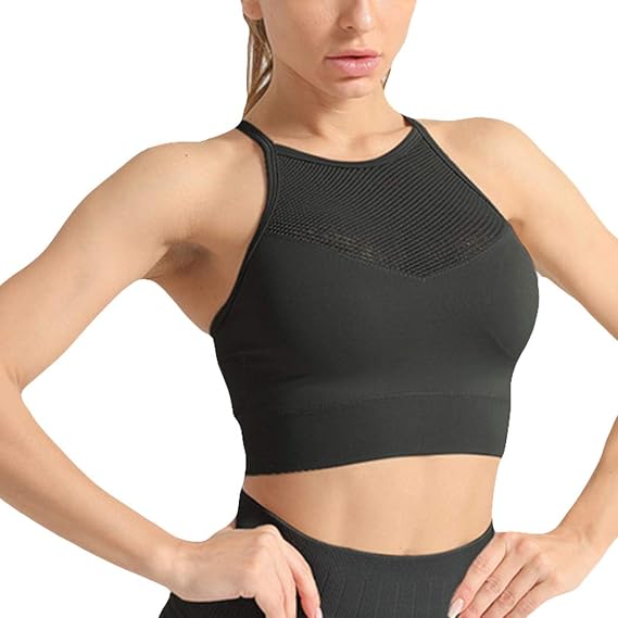 Women Sports Bra Tops for Fitness Running Pad Cropped Top Sports Wear