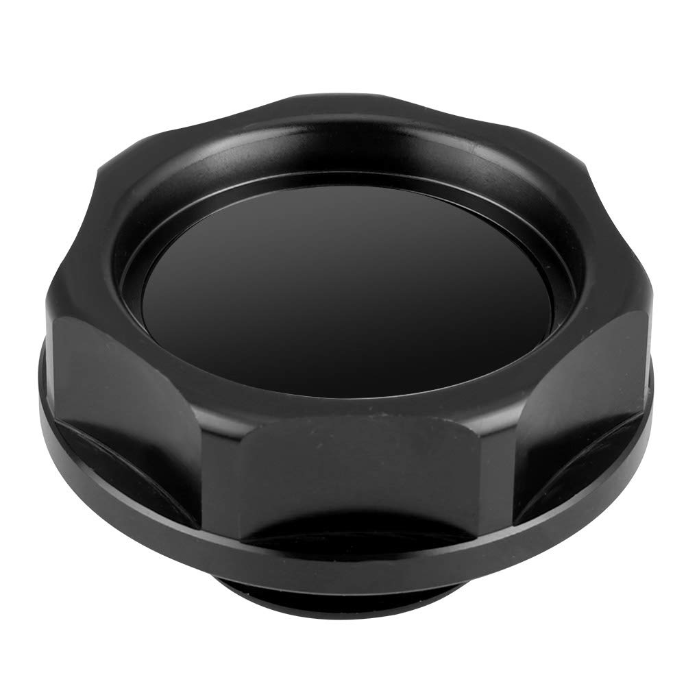 Oil Filler Cap, Aluminium Alloy Oil Filler Cover Engine Fuel Tank Cap(Black)