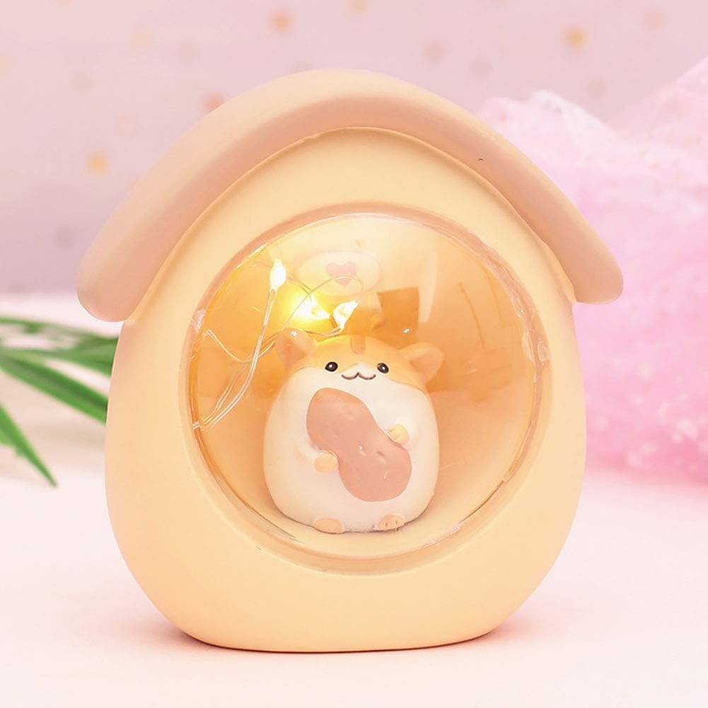 Hinmay Girls Night Light, Creative Cute Cartoon Hamster Pet LED Nursery