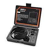 Step Drill, Tacklife PSD1 Titanium Step Drill Bit Set with Automatic Center Punch, High Speed Steel |3-Piece Set| Total 28 Sizes, 118°Split Point Tip Design