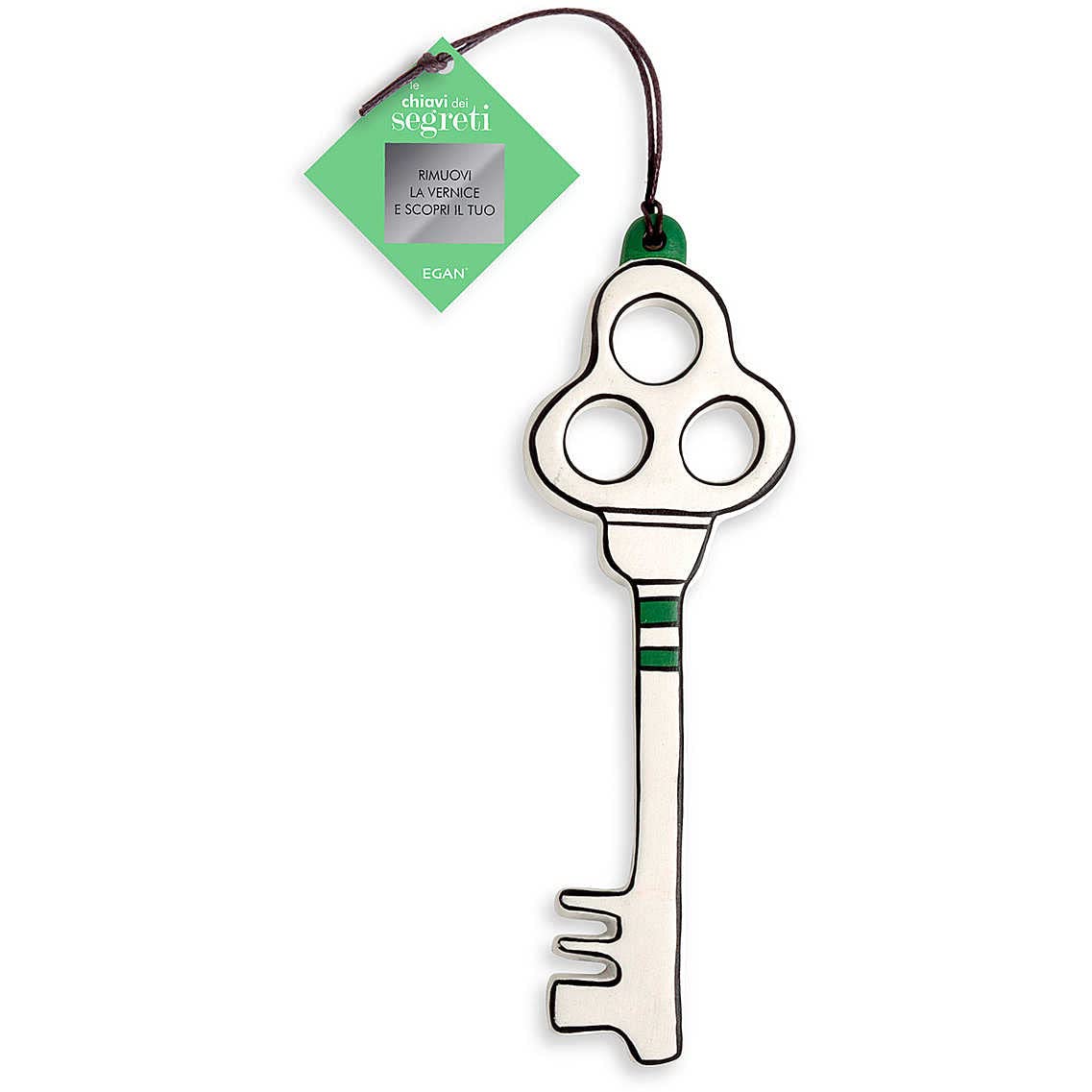 Egan Key Ceramic, White and Green, Unique