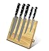 Magnetic Knife Block Holder- All Natural Wood Cutlery Display Stand and Storage Rack (10