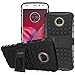 Moto Z2 Play Case, OEAGO [Shockproof] [Impact Protection] Tough Rugged Dual Layer Protective Case with Kickstand for Motorola Moto Z2 Play - Black