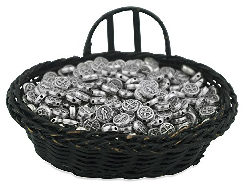 10mm Bulk Saint Benedict Medal Rosary Beads - Pack of 25 (Round)