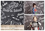 Laeacco 3x5ft Vinyl Thin Photography Backgrounds Chalk Letters Chalkboard Back to School Theme Vintage Wood Floor Backdrop Classroom Studnets Children Photo Backdrop 1x1.5m Studio Props
