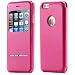 iPhone 6 Plus & iPhone 6s Plus Case, FLOVEME [ Smart Slide Series ] Premium Ultra Thin Flip PU Leather Folio Cover for Apple iPhone 6 Plus and iPhone 6s Plus 5.5 inch - Hot Pink