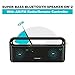 Konstar Bluetooth Speaker with Enhanced Bass Loud and Clear Sound,Stereo Portable Wireless Speaker Support usb/tf card,Built-in HD Mic,Up to 12 Hours Playing Time(Black)