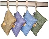 EWALKING Air Purifying Bamboo Charcoal Deodorizer Bag 4 packs*100g for Fridge,Freezers,Closet,Car,Shoes,kitchens,basements,bedrooms,living areas
