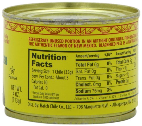 Hatch Chile Company Diced Green Chilies, Hot, 4-Ounce (Pack of 24)