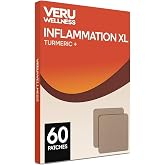 Veru Wellness Turmeric XL Patch 60 Count Self-Adhesive Waterproof Daily Use | Convenient peel-and-stick application offers comfortable placement on wrist arm hip or back