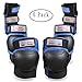 Merkapa Kids Knee Pads Elbow Pads Wrist Guards 6 in 1 Protective Gear Set for Skating Cycling Bike Rollerblading Scooter (Blue, S)