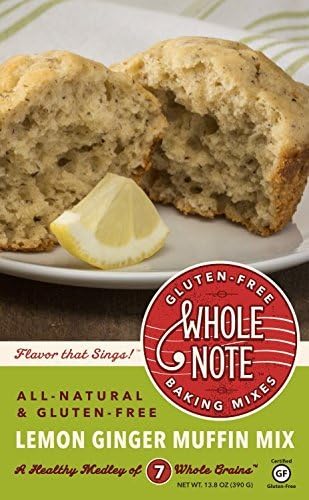 Whole Note Gluten Free Baking Mix, Lemon Ginger Muffin Mix, 3 Count