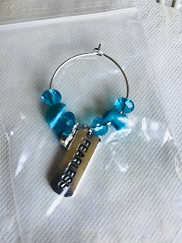 Individual Wine Charm with Inspirational Words - Drink Marker 30mm for Stemware