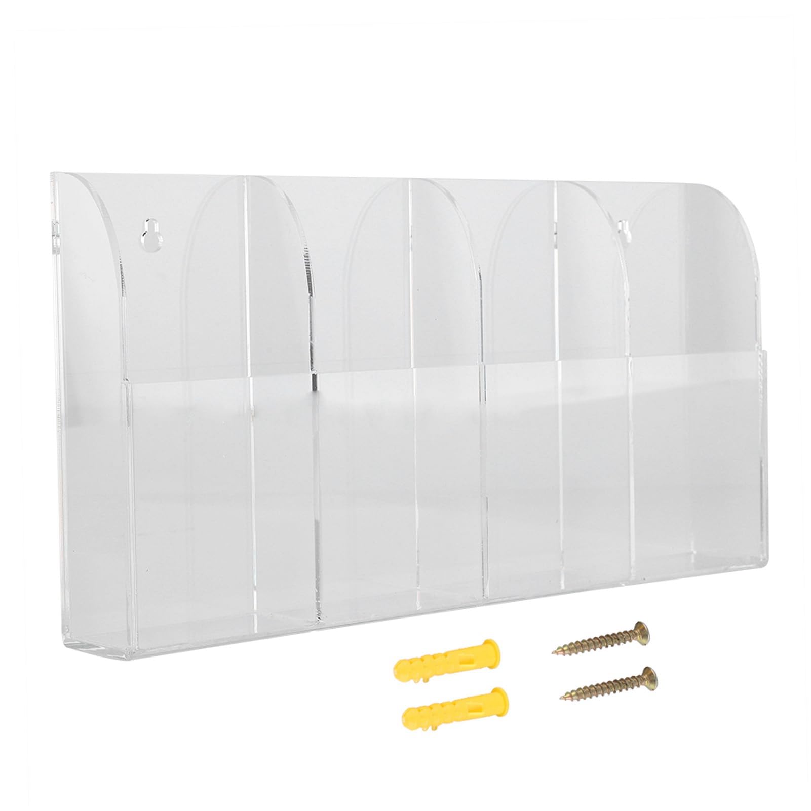 FTVOGUE Remote Control Holder Case, Acrylic Wall Mount Transparent Remote Control Rack Case Storage Box for Air Conditioner, Stereo, TV Remote Control