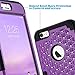ULAK iPhone 6S Plus Case, iPhone 6 Plus Case Glitter, Glitter Rhinestone Heavy Duty Shockproof Hybrid PC Silicone Rubber Protective Case for iPhone 6/S Plus 5.5inch [Larger Screen Size]-Purple