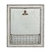 Stonebriar Rustic Galvanized Metal Magnetic Memo Board for Wall with Clip and Wire Basket