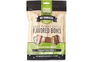 Good Lovin' No Rawhide Large Peanut Butter Flavored Dog Bones 13.2 oz. Count of 3