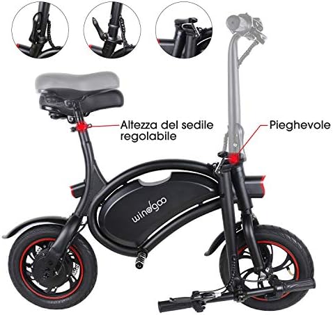 Windgoo Bicicleta Electrica Plegables, 350W Motor Bicicleta ...