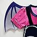 WuFun Girls Vampirina Costume Outfit with Headband Halloween Dress Up (Blue, 4-5Y)