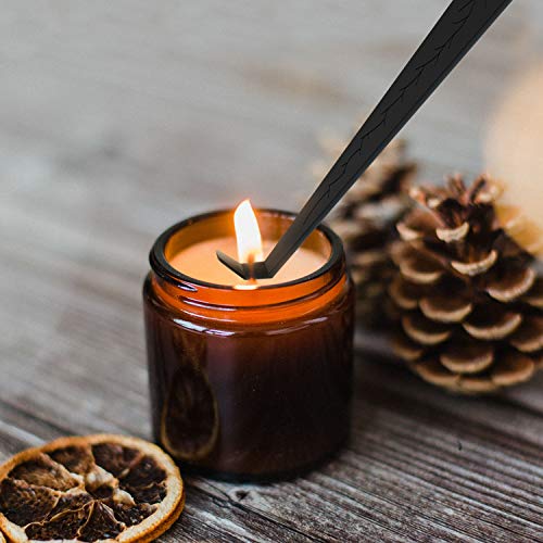 HiFan Candle Accessory Set, Candle Wick Trimmer, Candle Snuffer, Candle Wick Dipper,3 in 1 Candle Snuffer Set with Gift Package for Candle & Aromatherapy Lovers (Black)
