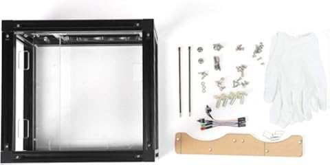 Exliy ATX Gaming Computer Case Soporte Sistema de refrigeración por Agua, ITX Motherboard Test Bench Marco al Aire Libre Computer Case Soporte de Aluminio DIY Bare Frame(Negro)