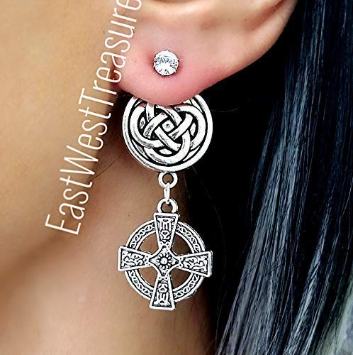 Amazoncom celtic cross earringsfriendship celtic knot drop stud Amazoncom celtic cross earringsfriendship celtic knot drop stud