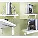 Alise 4mm Thick Shelf Brackets,Floating Shelves Bracket Heavy Duty L Brackets Corner Brace for Walls Wood Board,6X4 Inch Stainless Steel Brackets for Shelves,Brushed Nickel 4 Pcs