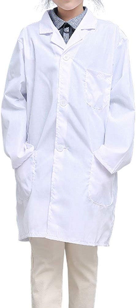 CLanItrisAmerica Kids Unisex Lab Coat for Scientist Role Play Costume Set - Soft Touch