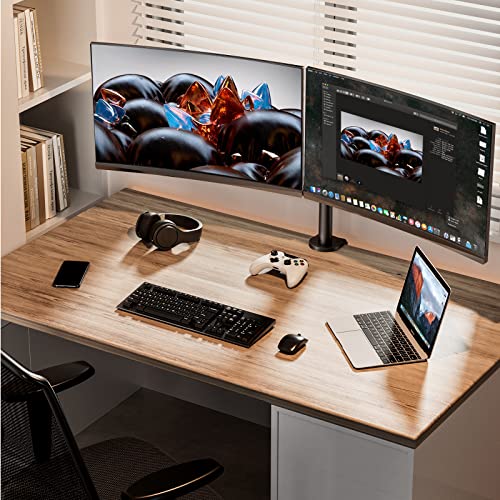 ErGear Monitor Mount 2 Monitors for 13-32 Inch Screen, Screen Mount 2 Monitors Height Adjustable Tilting Swivel Swivel VESA 75/100