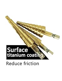 Juego de brocas de titanio para impactos HSS, juego de 3 piezas 3 16 1 2 1 4 3 4 1 8 1 2