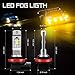 JDM ASTAR Extremely Bright 3600 Lumens High Power H11 H8 H16 LED Fog Light Bulbs, Golden Yellowthumb 4