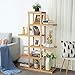 SONGMICS 6-Tier Bamboo Plant Stand, Flower Display Rack, Holds 12 Pots, Hollow-Out Shelving Unit, Indoor Plant Pot Holder, for Living Room, Balcony, Natural UBCB95NLthumb 3