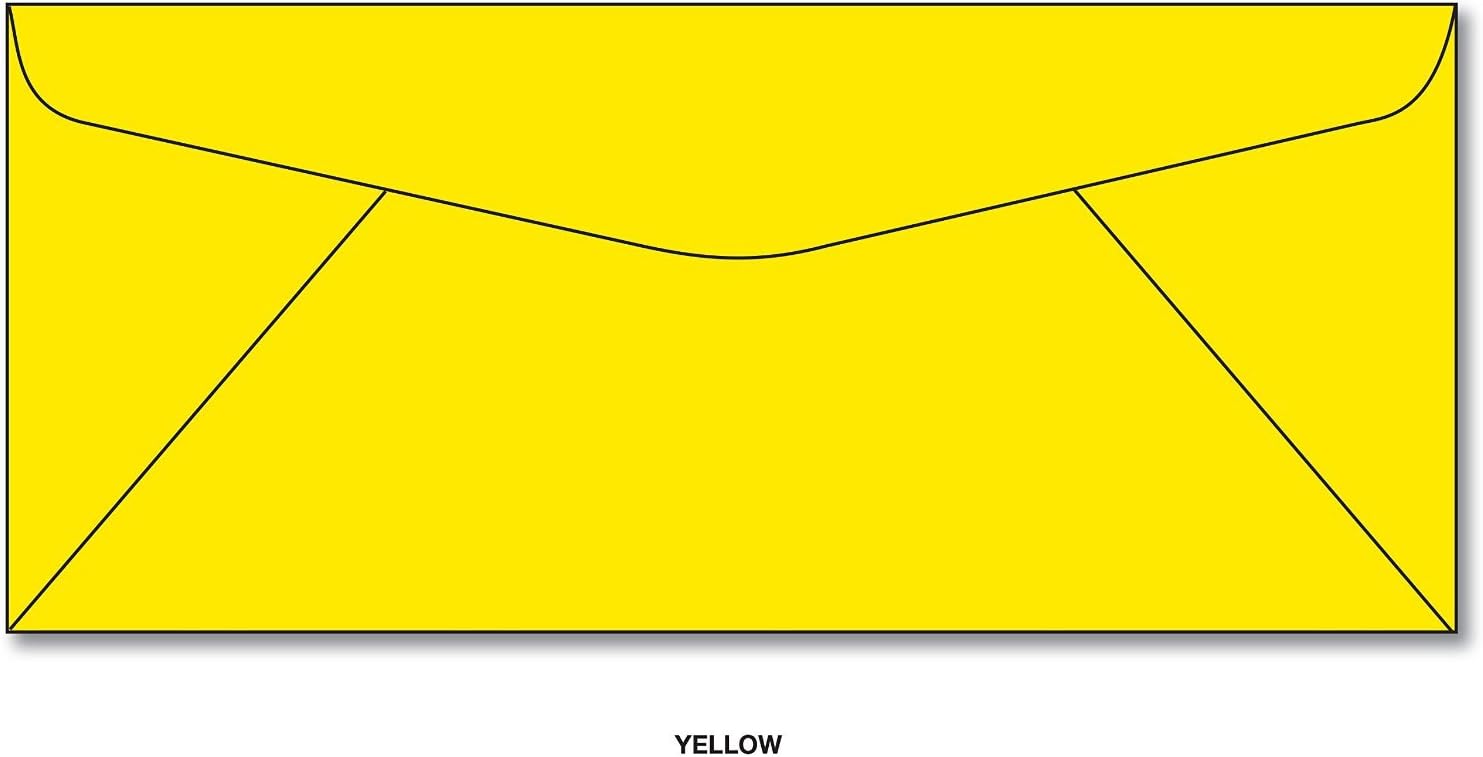 50 Yellow 10 Envelopes 9.5" x 4.125" Standard Flap