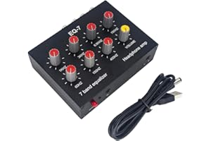 CYWHRVZSF EQ-7 Audio Signal Headset Amplifier 7-Band EQ Equalizer 2 Channel Digital Sound Equalizer
